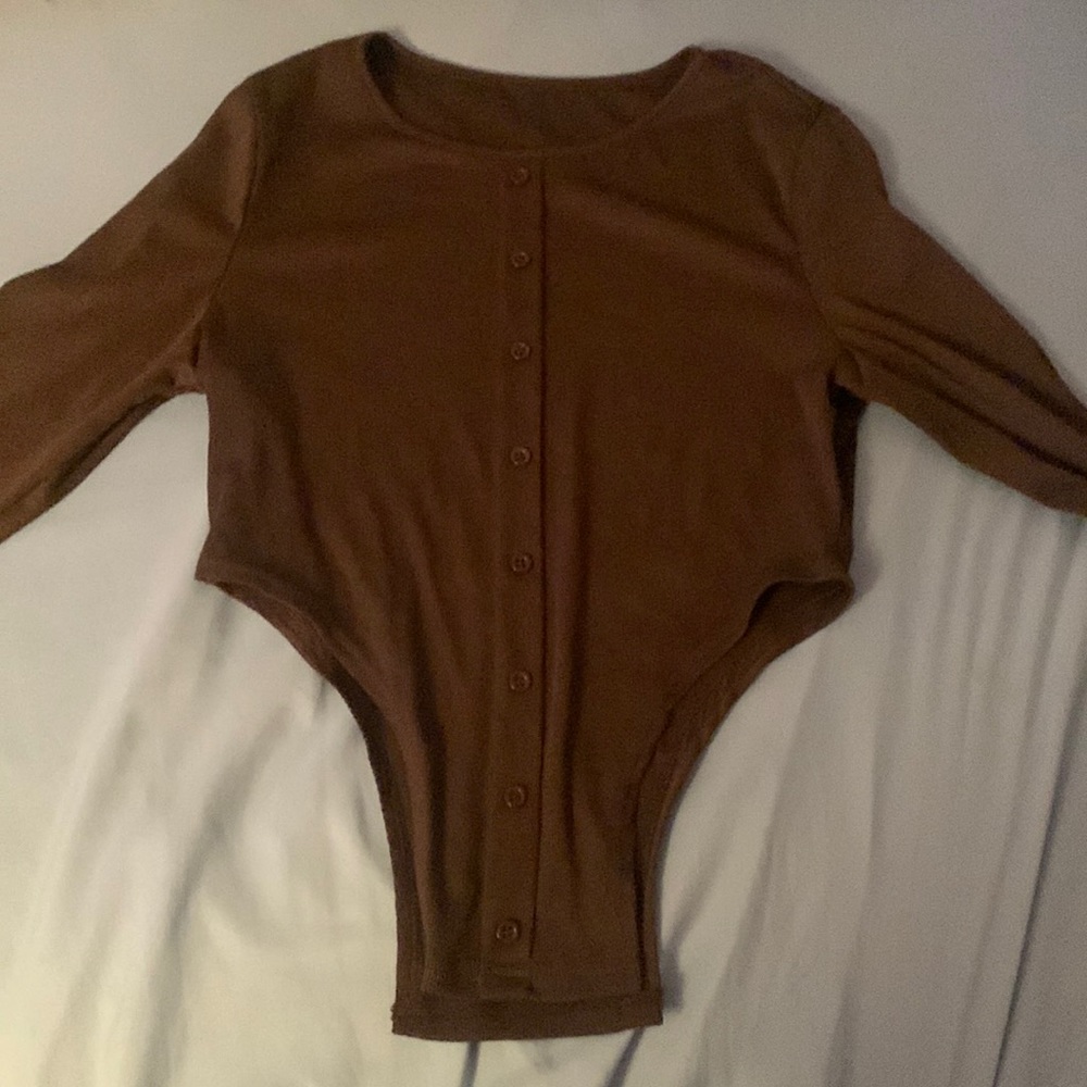 Shein brown long sleeve shirt